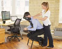 Mobile chair massage at work